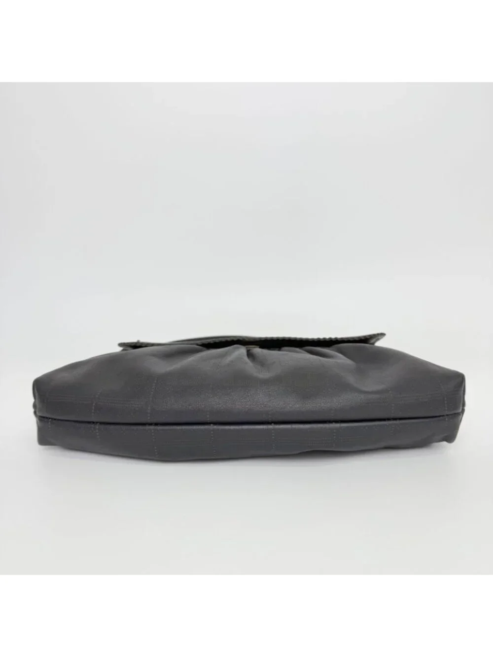 Fendi Mia Gather Shoulder Bag Leather Black Vintage